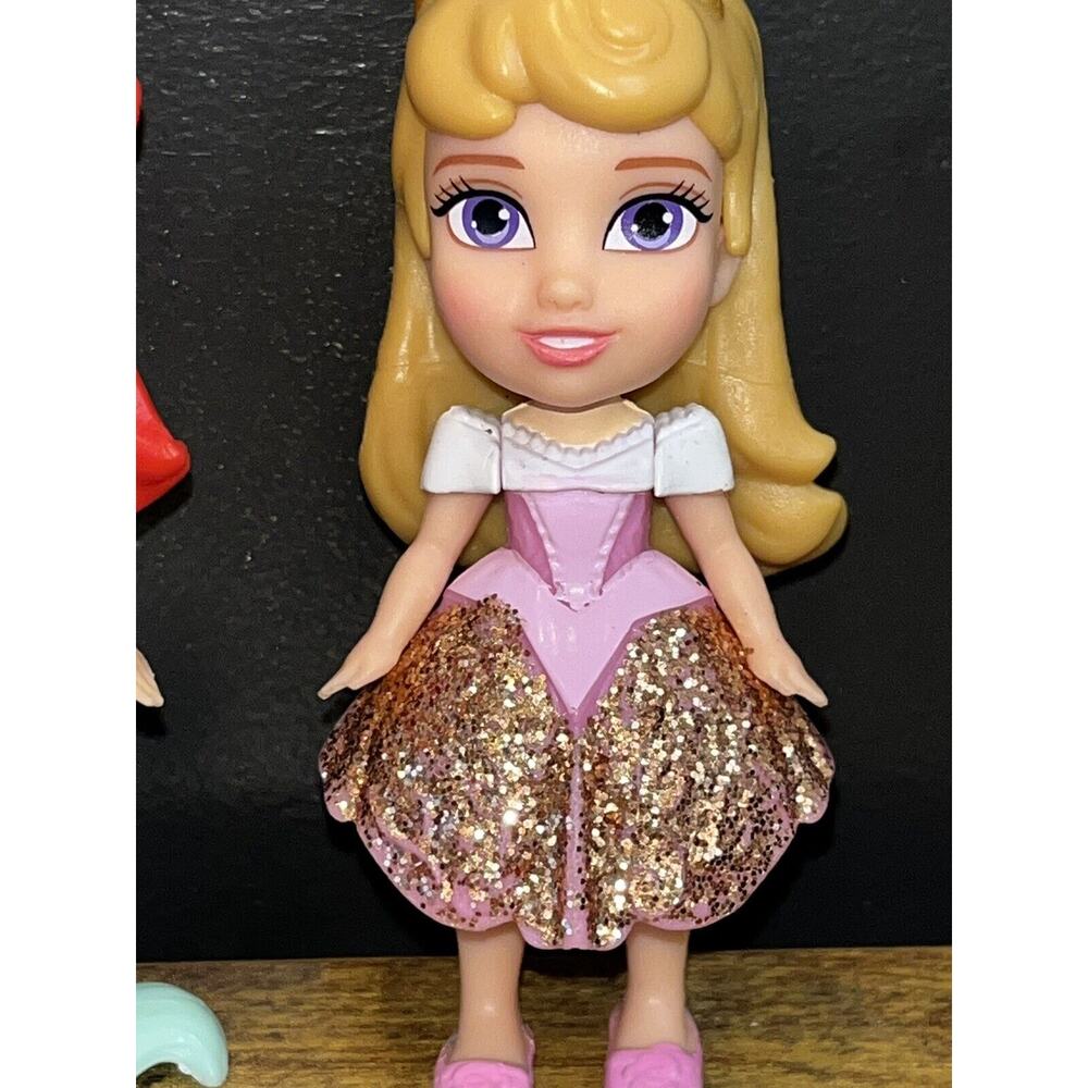 Disney Princess Mini Doll Lot of 4 Figures Posable Ariel Aurora Cinderella - Picture 5 of 9
